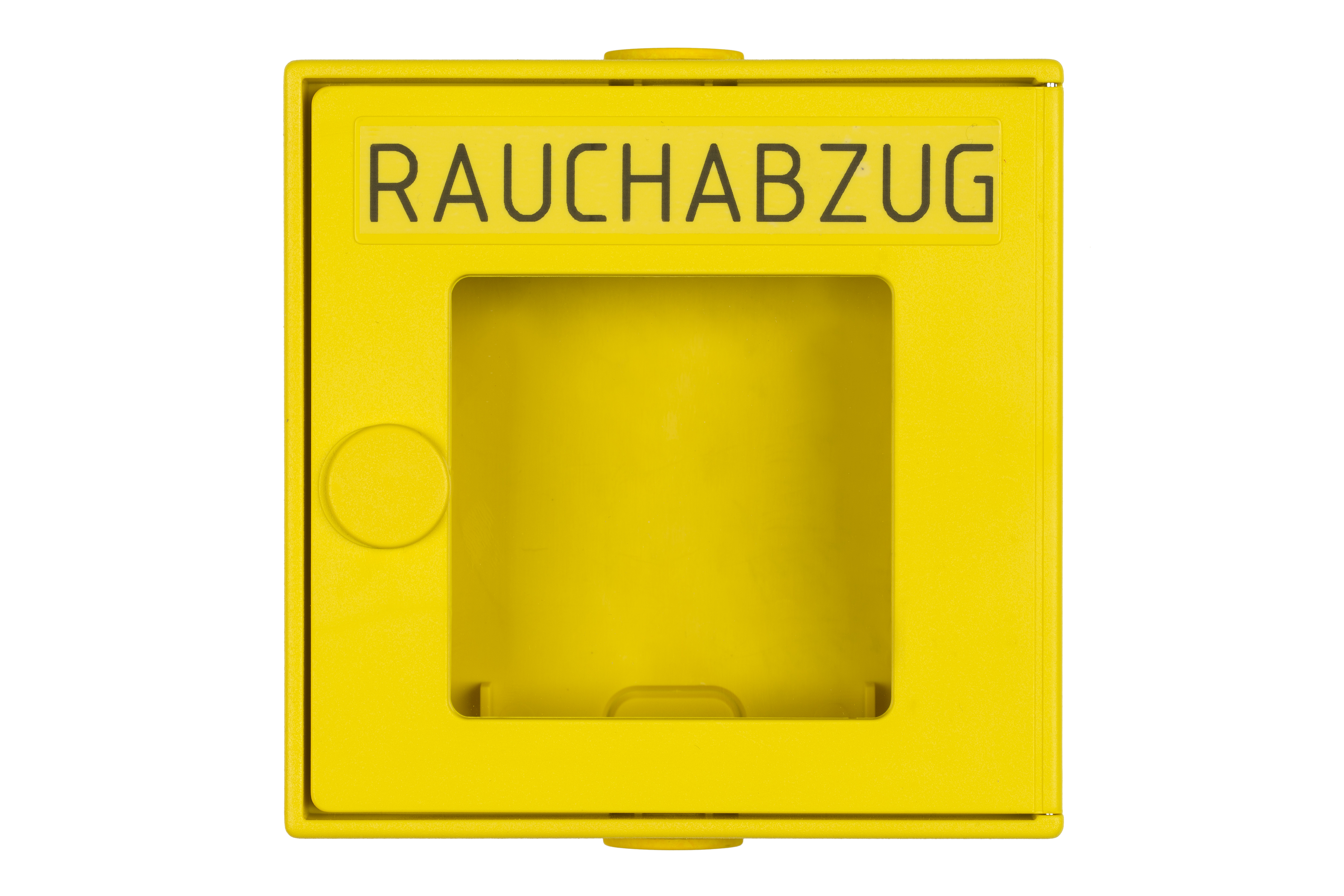 Leergehäuse in Alu für RWA-Taster RT-A   Farbe gelb, inkl. Glasscheibe